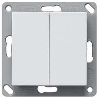 Funk-Wandsend. batterielos 2fach reinwei&szlig; 242203 (242203)