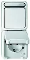 Merten MEG3494-8019, Merten MEG3494-8019 Kombination SCHUKO-Steckdose mit BRS/