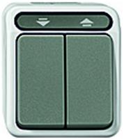Merten MEG3755-8029, Merten MEG3755-8029 Rollladentaster, 1-polig, lichtgrau,