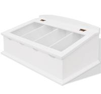 vidaXL Besteckschublade MDF Wei&szlig; Barocker Stil