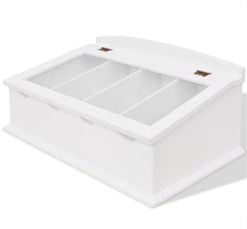 vidaXL Besteckschublade MDF Wei&szlig; Barocker Stil (242645)