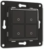 Shelly WS4 black, Shelly Accessories . "Wall Switch 4" . Wandtaster 4-fach . Schwarz