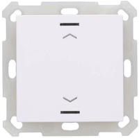 KNX Button Light 55 1-fold, RGBW, Reinwei&szlig; gl&auml;nzend, Rollo