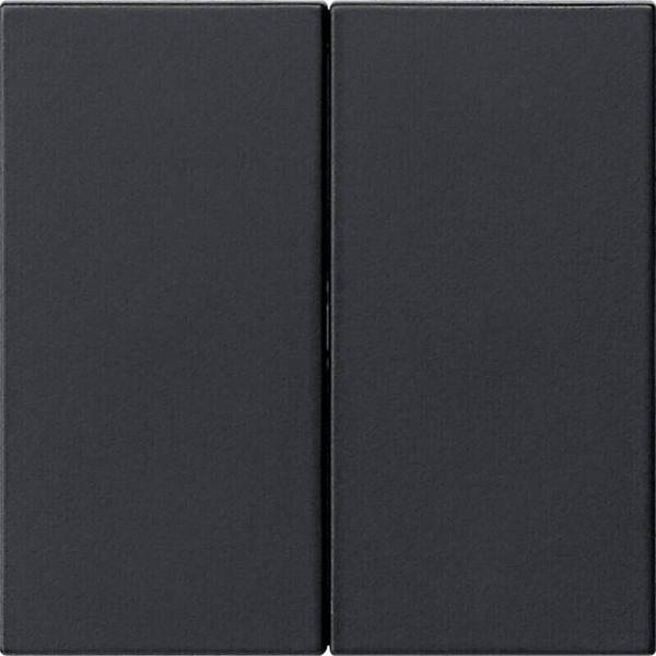 Gira System 3000 Bedienaufsatz 2fach Schwarz matt (5362005)