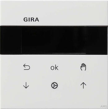 Gira S3000 Jal.- + Schaltuhr Display Flächenschalter Reinweiß (5366112)