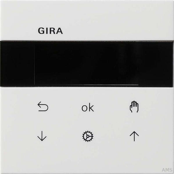 Gira S3000 Jal.- + Schaltuhr Display Flächenschalter Reinweiß (5366112)