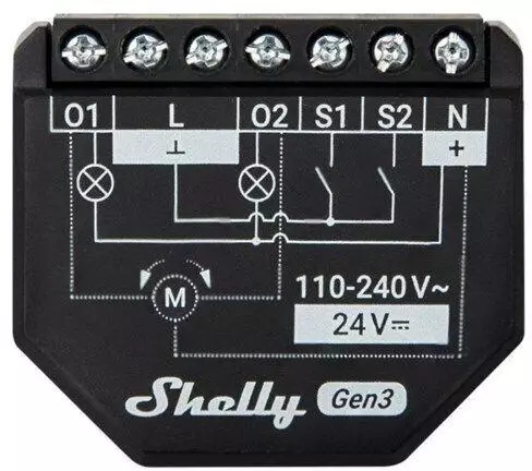 Shelly Plus 2PM Gen3 Single