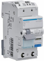 Hager Fehlerstrom-Leitungsschutzschalter ADF966D 1P+N 6kA C-16A 30mA Typ F (ADF966D)