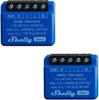 SHELLY 1 Mini Gen3 2-pack Smart Relay
