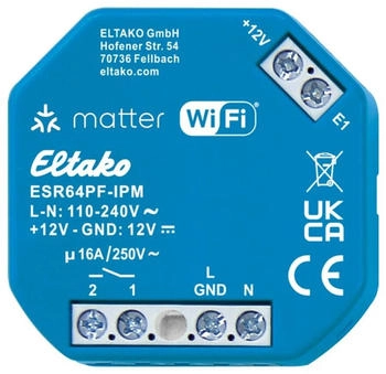 Eltako Stromsto&szlig;-Schaltrelais Matter &uuml;ber Wi-Fi (ESR64PF-IPM)