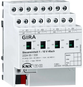 Gira Steuereinheit 1 - 10 V 4-fach Hand KNX (222400)