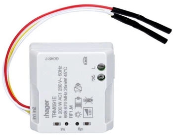 Hager TRM691E Funk UP universal-Dimmer 1-fach Bin&auml;reingang 2-fach 200W 2Draht