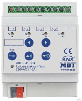 MDT KNX Universalaktor 4-fach 16 A 100 µF (AKU-0416.03)