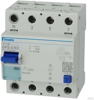 Doepke Fehlerstromschutzschalter DFS 4025-4/0,30-A KV