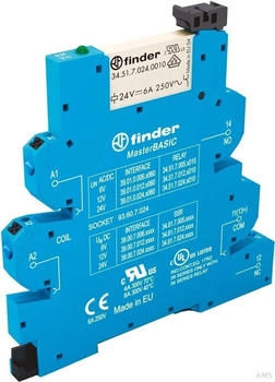 Finder MasterBASIC + Push-In-Klemmen 6 A Spule 24 V (390100240060)