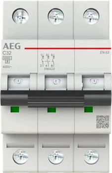 AEG EN63 C32 Leitungsschutzschalter 6kA, C-Charakteristik, 32A, 3P (2CDS253088R0324)