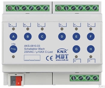 MDT KNX 8-fach 6TE 10 A C-Last Standard (AKS-0810.03)