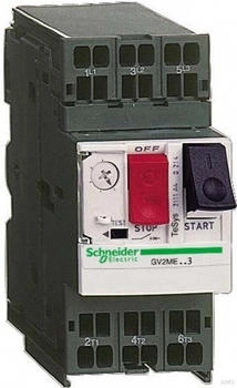 Schneider Electric 3p 1-1,6A Tasterbetätigung Federzuganschluss (GV2ME063)