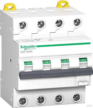 Schneider Electric iC60N 4P 10A 300mA Typ A 6kA (A9D52410)