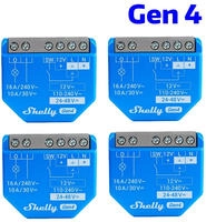 Shelly &middot; Unterputz&middot;1 Gen4 4er Pack&middot; Relais&middot; max 16A&middot; 1 Kanal&middot; WLAN&middot; Matter&middot;