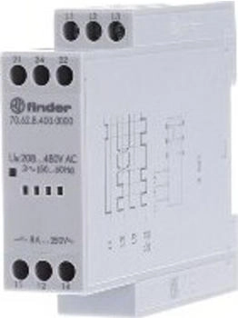 Finder 706284000000 Netzüberwachung 3-Phasen 208 - 480 V AC 2 Wechsler 8 A Phasenfolge und Phasen (70.62.8.400.0000)