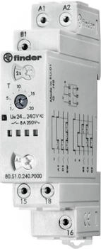 Finder 80510240P000 mit Push-In-Klemmen Multifunktion und Multispannung 6 Zeitfunktione