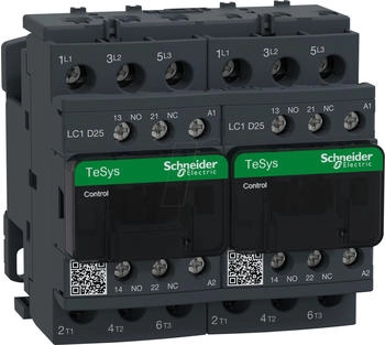 Schneider Electric Schneider LC2D25P7 Wendeschützkombination 3p+1S+1Ö 11kW/400V/AC3 25A Spule 230V 50/60Hz