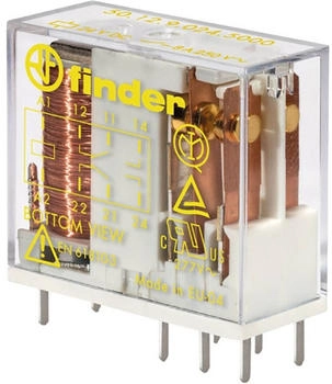 Finder 501290245000 Relais mit zwangsgeführten Kontakten 2 Wechsler 8 A hartvergoldet Spule 24 V D (50.12.9.024.5000)