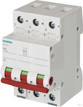 Siemens 5TL1363-1 Ausschalter 63A 3-polig mit rotem Griff (5TL13631)