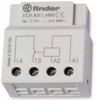 Finder Schaltrelais für Unterputzdose 12 V/AC 12 A 1 Schließer (133180124300)