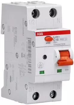 ABB S-ARC1-C16 Fehlerlichtbogen-Schutzeinrichtung / Brandschutzschalter, 6kA, 1P+N, 2TE (2CSA255901R9164)