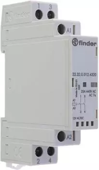 Finder Installationsschütz 2 Schließer 25A 12V AC/DC (22.32.0.012.4320)