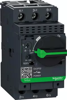 Schneider Electric Motorschutzschalter TeSys, 3-polig, 24-32A, Drehantrieb, Schraubanschluss (GV2P32)