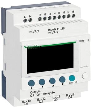 Schneider Electric Zelio Logic SPS-Steuerrelais, kompakte Ausführung, 10 E/A, 24 VDC, Display, Uhr (SR2B121B)