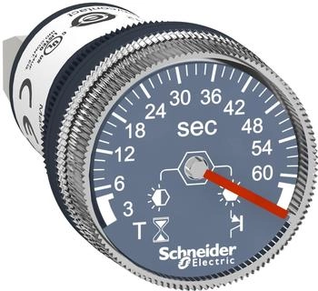Schneider Electric Timer/Zeitrelais für Fronteinbau, Harmony XB5, Kunststoff, 3s bis 60s, 24V DC (XB5DTB23)