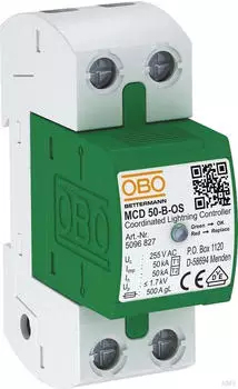 OBO Bettermann CoordinatedLightningController MCD 50-B-OS Kombiableiter 50 kA mit Funktionsanzeige (5096852)