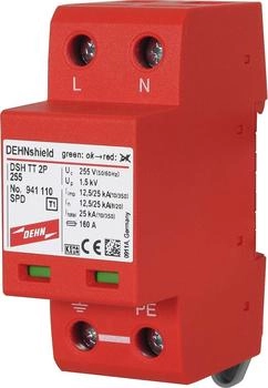 Dehn Kombi-Ableiter DEHNshield Typ 1+2 f&uuml;r TT/TN-Systeme DSH TT 2P 255 (941110)
