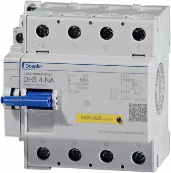 Doepke Lasttrennschalter DHS 4-125 NA mit Not-Aus kompakt 125A (09900012)