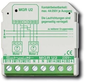 Schalk Motor-Gruppen-Relais MGR U2 230VAC 2 Wechsler 5A (MGRU29)