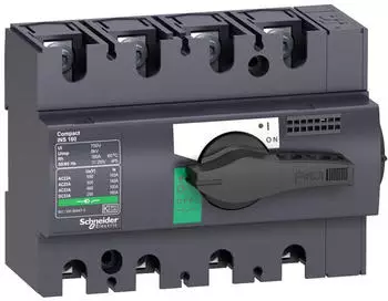 Schneider 28911 Lasttrennsch. INS125,4P 125A/690V AC/250V DC rehantrieb schwarz