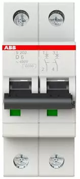 ABB S202-D6 D-Char. 6 kA 6 A 2P (2CDS252001R0061)