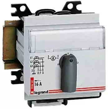 Legrand Voltmeter-Umschalter 4-Stellungen 3-phasig 3TE (004652)