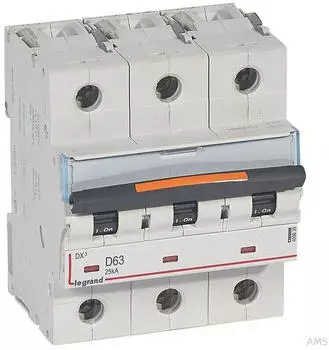 Legrand DX3 Leitungsschutzschalter D-Charakteristik 63A 3-polig 25kA 400VAC (409839)