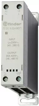 Finder Halbleiterrelais DIN-Schienenmontage 1 SSR-Kontakt 30A 24V AC/DC (773190248071)