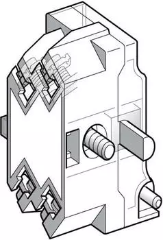Schneider Electric Hilfsschalterblock 9001K 1W nacheilend, Silberlegierung (9001KA4)