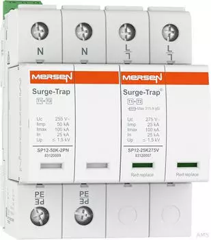 Mersen STPT12-25K275V-2PG &Uuml;berspannungsableiter Typ 1+2 25kA 275V (83120154)