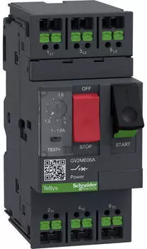 Schneider Electric GV2ME06A Motorschutzschalter 3-polig 1&ndash;1,6A SnapIN (GV2ME06A)