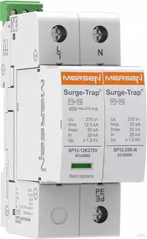 Mersen &Uuml;berspannungsableiter Typ 1+2 12,5kA 275V 1+1 TT (STPT12-12K275V-2PG)