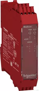 Schneider Electric XPSMCMAI0400G Analoges Erweiterungsmodul Modicon XPSMCM, 4 Analogeing&auml;nge, Federzugklemmen (XPSMCMAI0400G)