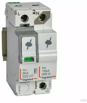 Legrand &Uuml;berspannungsableiter Typ 1+2 1P+N 8kA TT/TN-S 230/400V (412256)